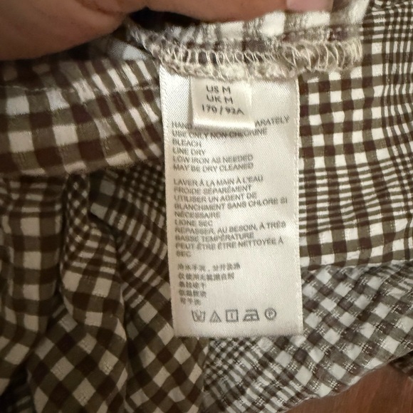 Black and White Plaid Wrap Dress - Picture 5 of 6